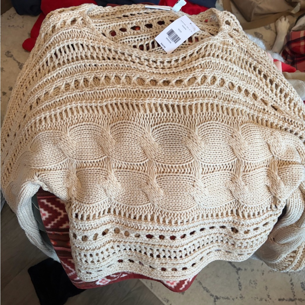 Cream Cable Knit Sweater